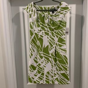 Green and White Dress